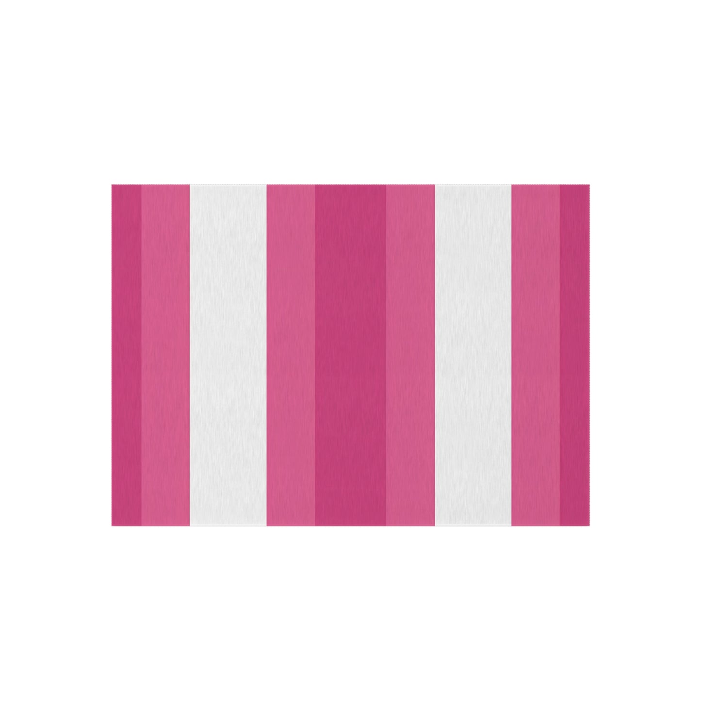 Pink White Striped Outdoor/Indoor Rug | Patio Mat