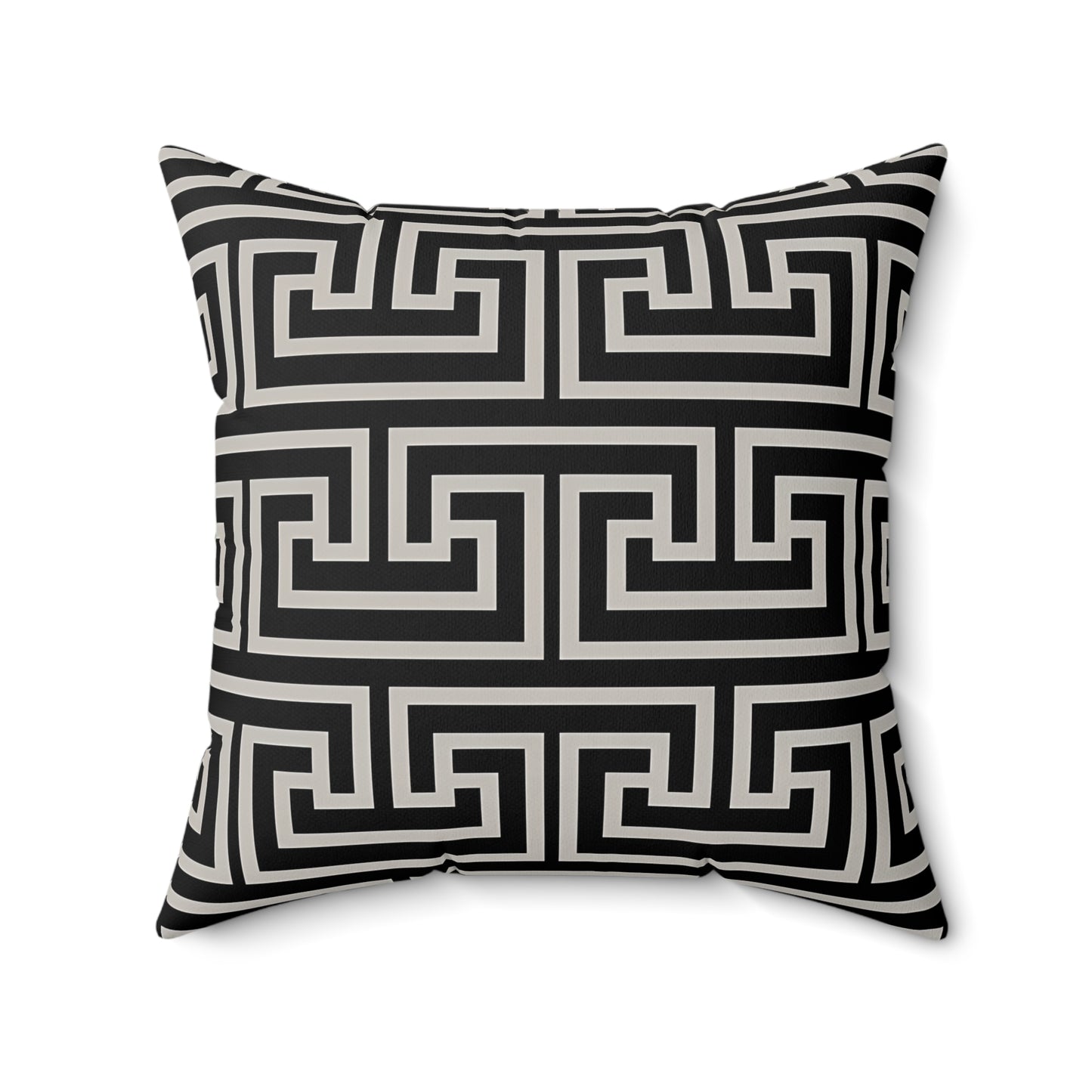 Chic Black Geometric Square Pillow, Modern Home Decor, Accent Cushion, Stylish Throw Pillow, Living Room Decor, Gifts for Him or Her
