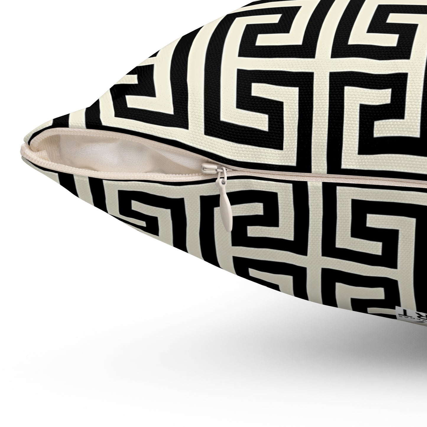Greek Key Pattern Pillow | Geometric Black White Throw Pillow, Modern Home Decor
