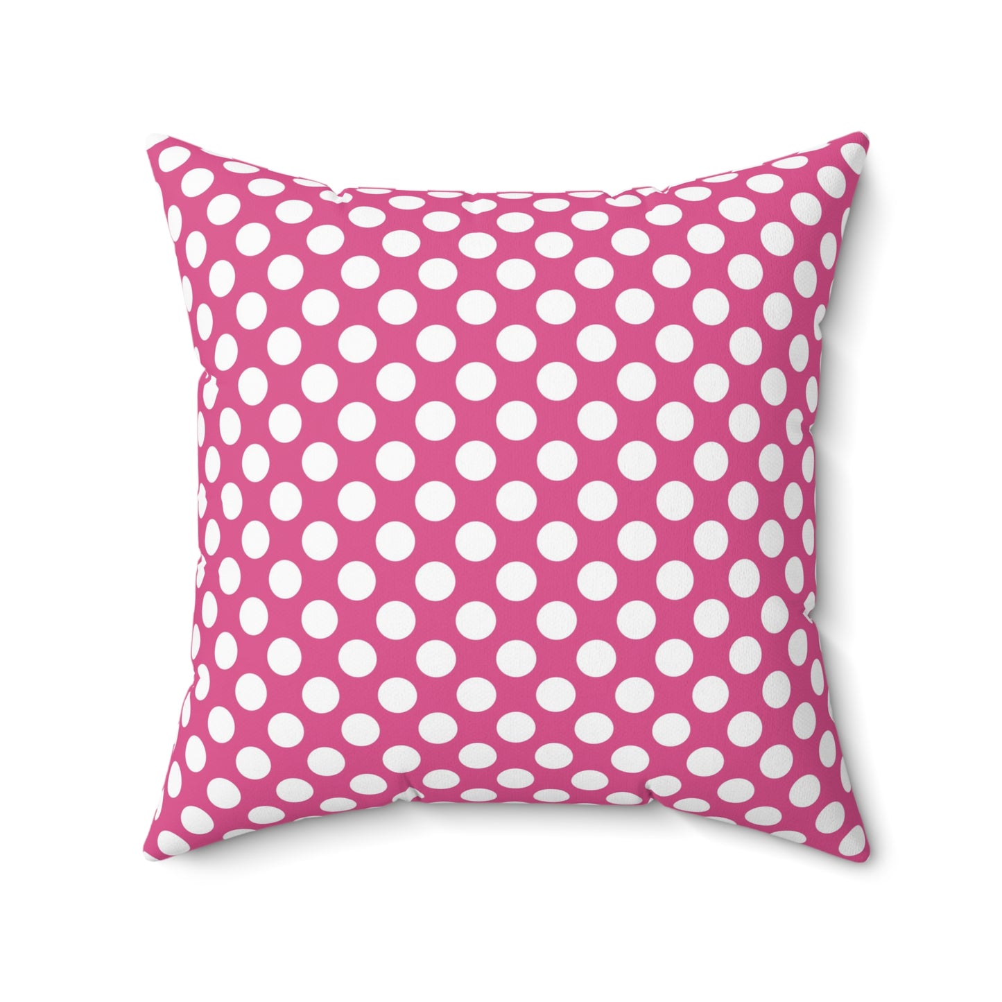 Pink Polka Dot Decorative Pillow, Colorful Home Decor, Cozy Cushion for Living Room, Gift for Her, Bright Modern Design, Midcentury Modern