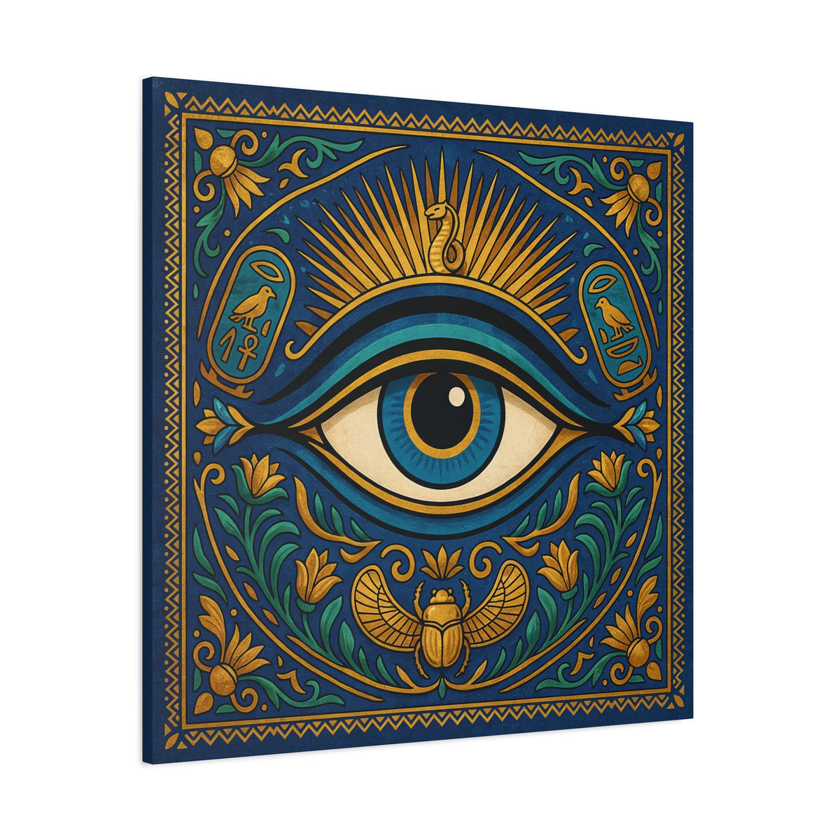 Eye of Horus Illustration Matte Canvas Egyptian Wall Art
