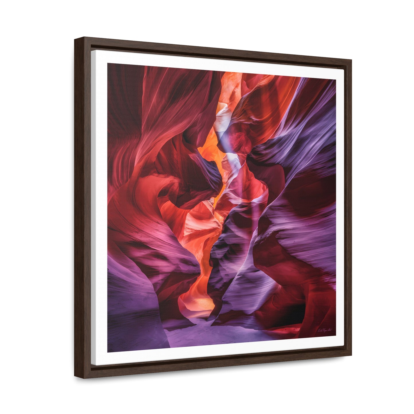 Antelope Canyon Square Frame Canvas, Southwest Navajo Wall Art, Arizona Desert Photography Decor, Gallery Canvas Wraps, Home Office Decor,