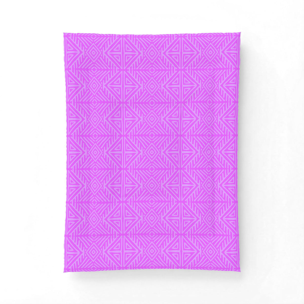 Geometric Triangle Pattern Cotton Comforter | Pink Purple Tribal Design