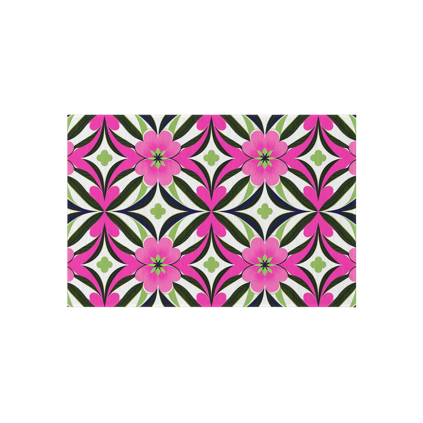 Vibrant Floral Outdoor Rug, Garden Mat, Patio Decor, Porch Rug, Boho Style, Summer Decoration, Outdoor Living