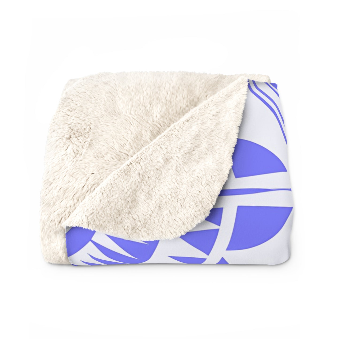 purple White Compass Mandala Sherpa Blanket | Nautical Geometric Cozy Throw