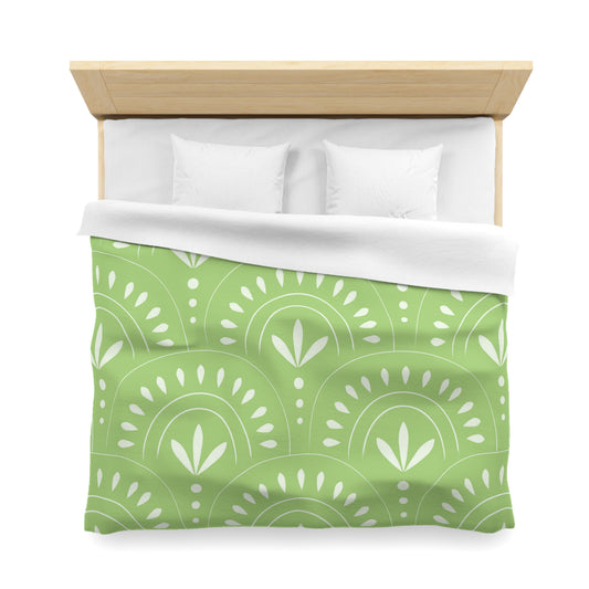 Botanical Pattern Microfiber Duvet Cover Set | Eco-Friendly Bedding for Cozy Bedrooms, Gift for Home Decor Lovers, Spring Refresh - LOLA VEGAS ART