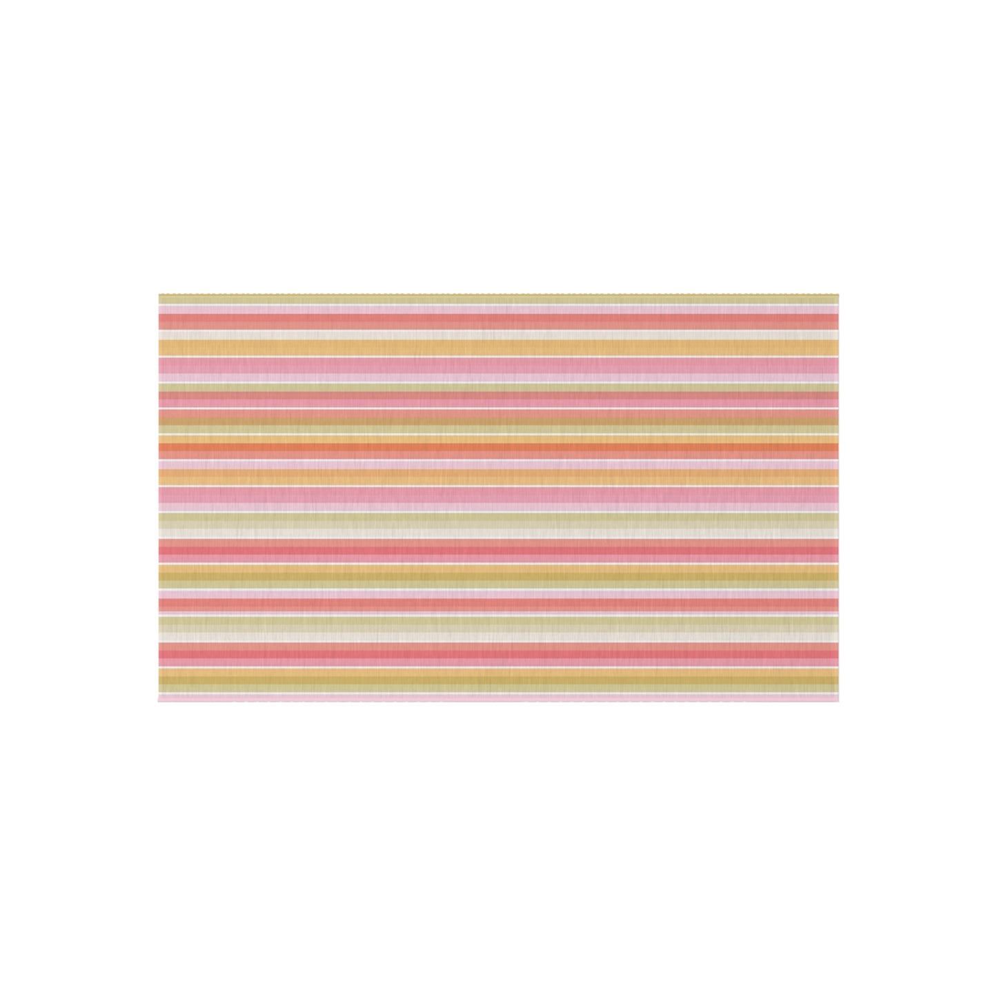 Striped Pastel Outdoor Rug | Pink Yellow Green Patio Mat