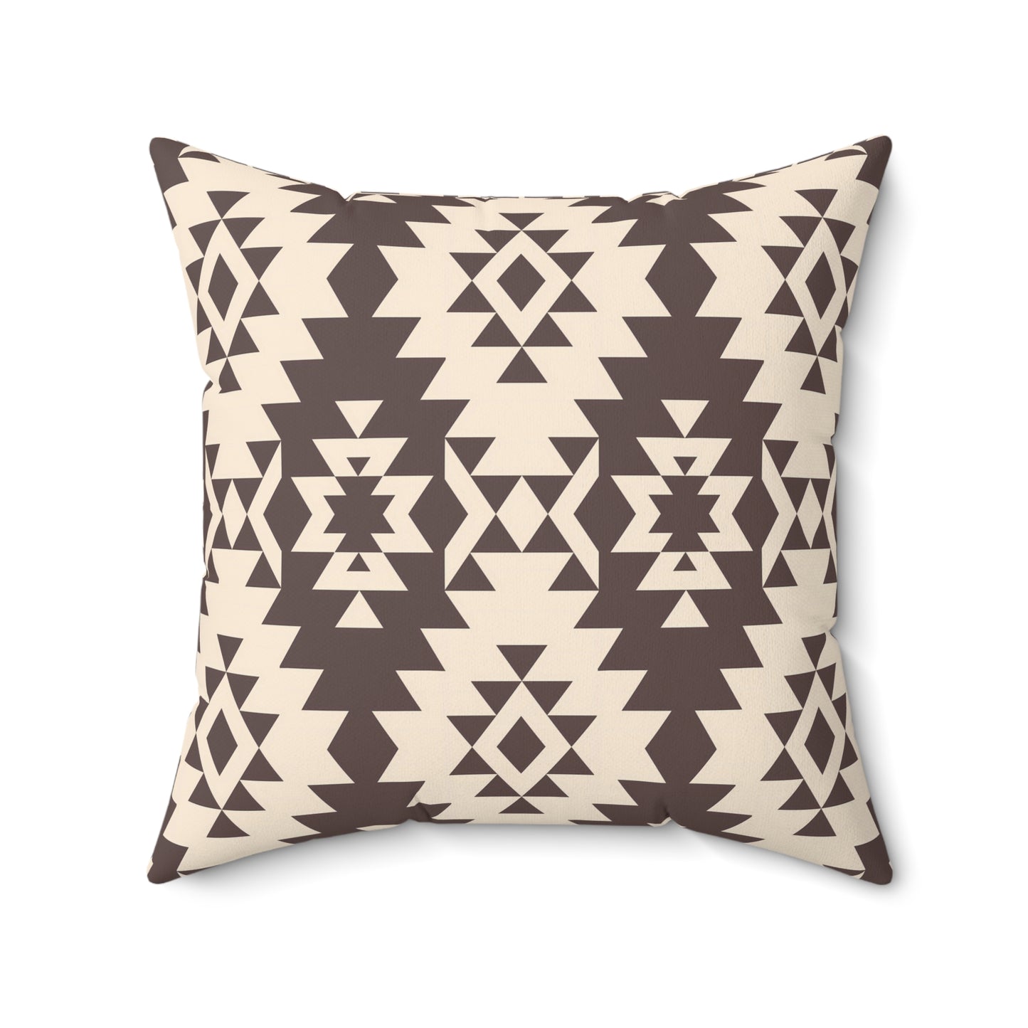 Bohemian Brown Patterned Pillow, Unique Home Decor, Cozy Throw Pillow, Boho Chic Cushion, Tribal Design Accent Cushion, Southwestern Decor