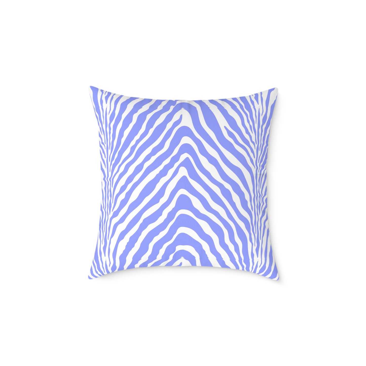 Lavender Zebra Stripe Square Pillow | Animal Print Cushion