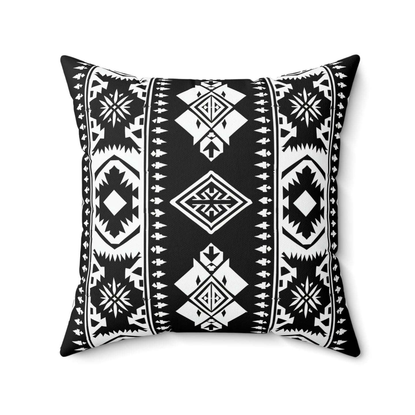 Bohemian Tribal Square Pillow, Cozy Home Decor, Ethnic Cushion, Boho Living Room Accent, Gift for Her, Modern Textile
