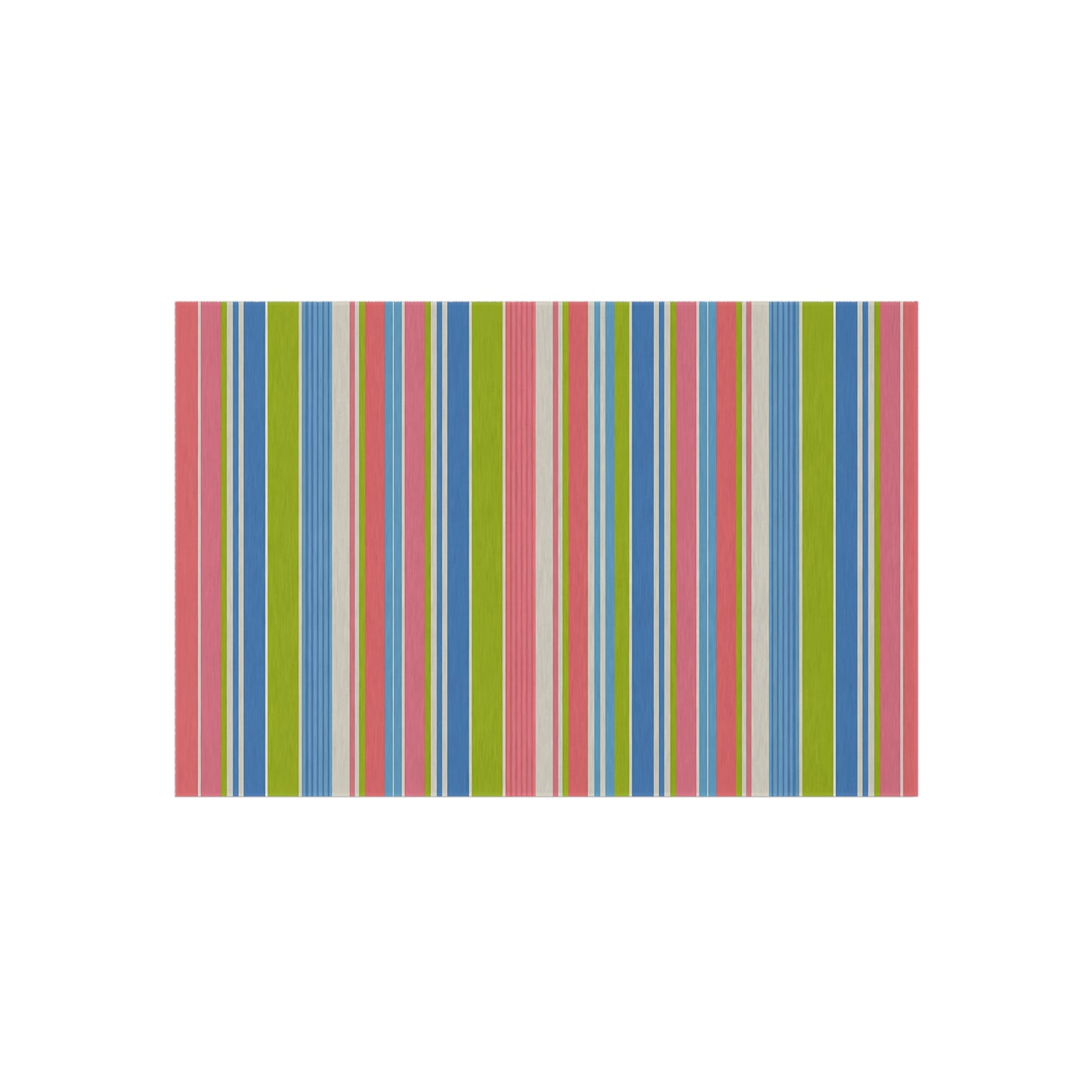 Colorful Striped Outdoor/Indoor Rug | Patio Mat, Weather-Resistant Stripe Design