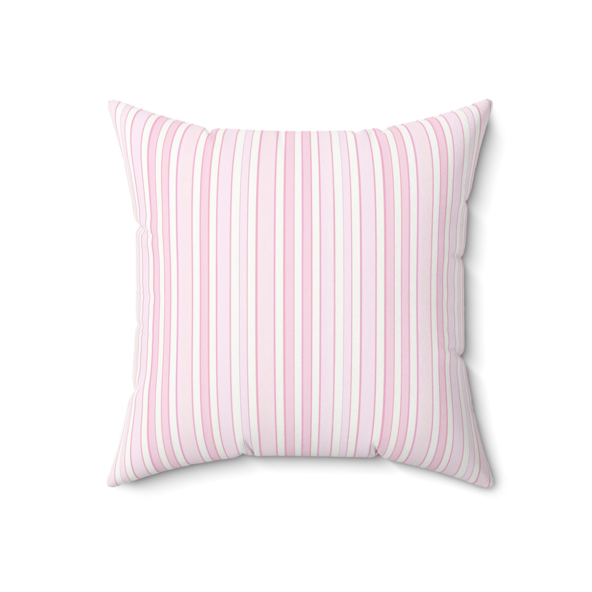 Pink Pastel Striped Square Pillow - Cozy Home Decor, Throw Pillow, Decorative Cushion, Accent Pillow, Gift for Any Occasion - LOLA VEGAS ART