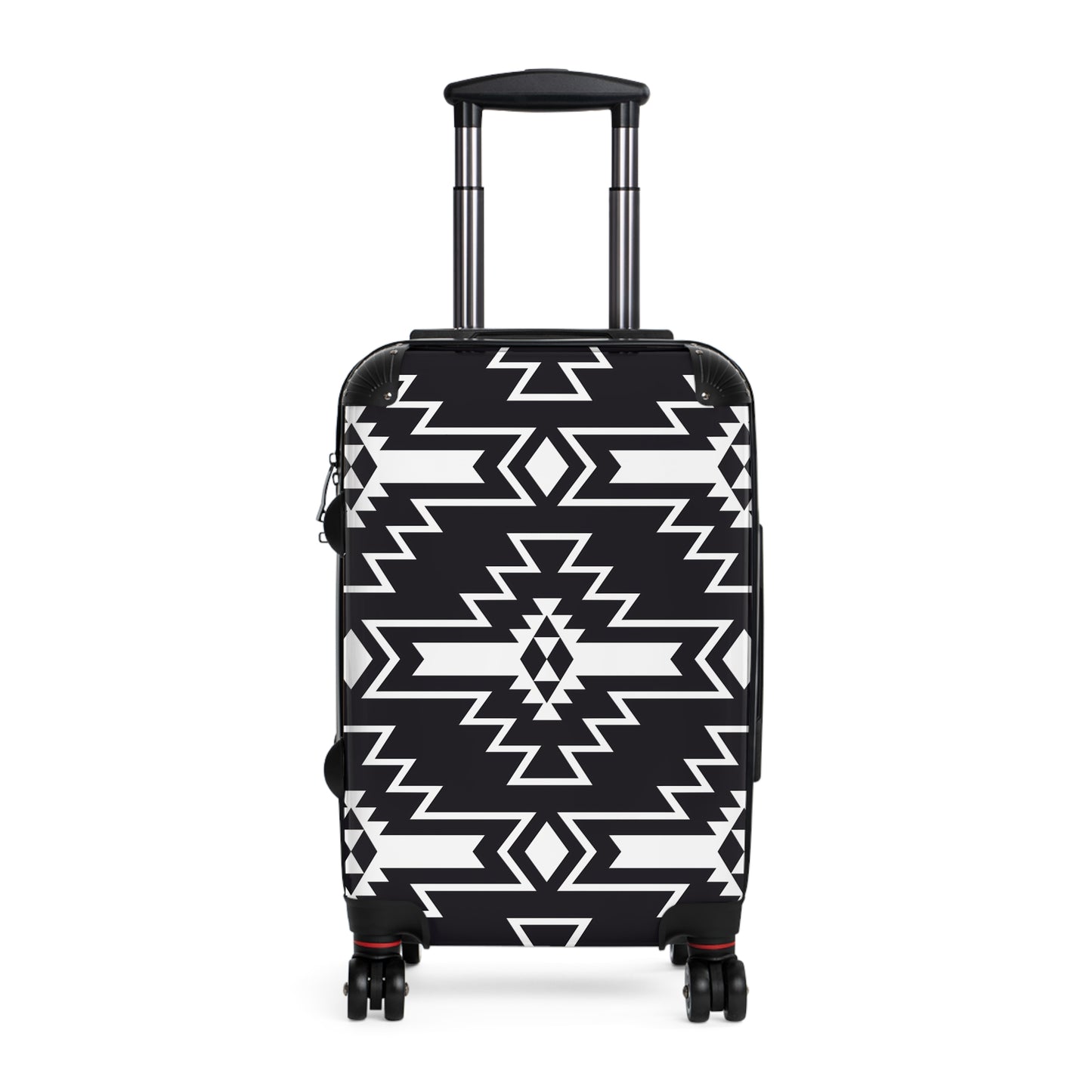 Stylish Suitcase with Tribal Black and White Design, Travel Luggage, Custom Carry-On, Unique Gift for Adventurers, Vacation Essentials,