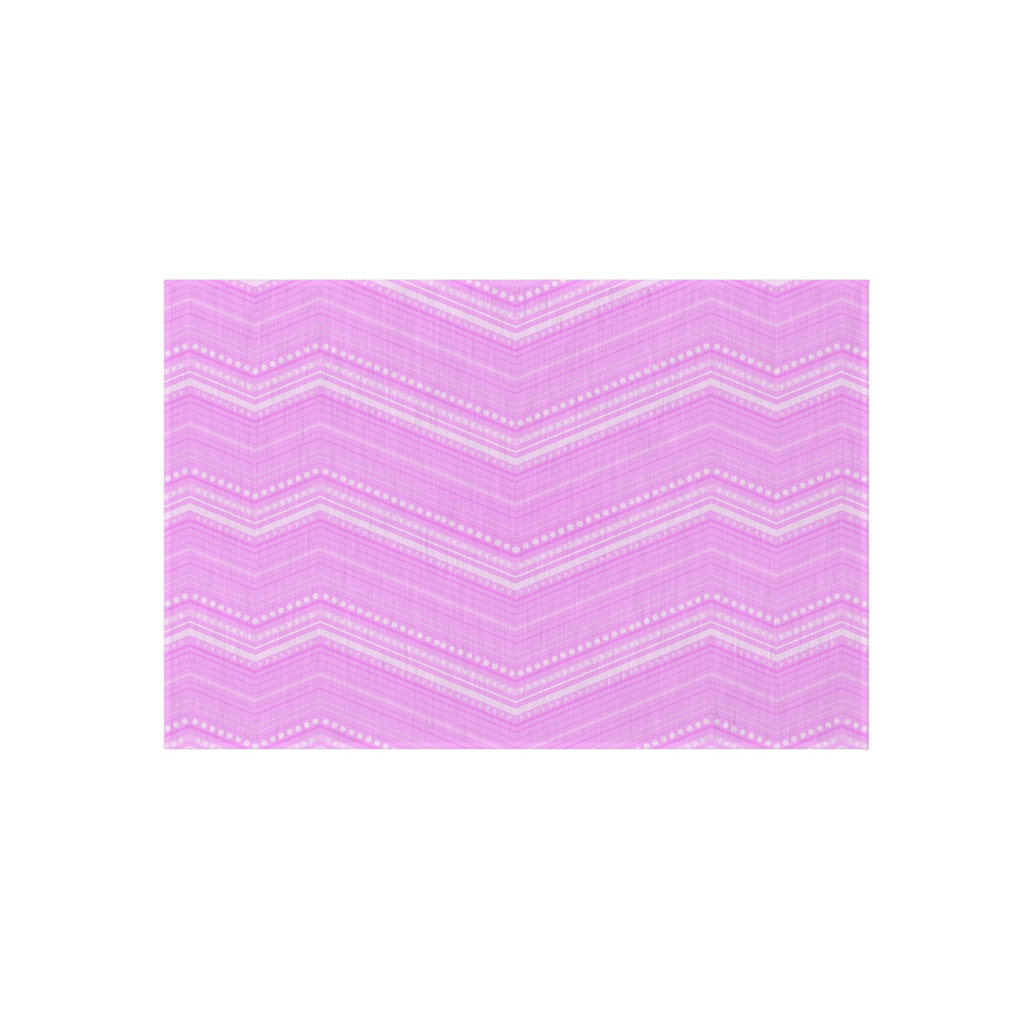 Pink Chevron Pattern Outdoor/Indoor Rug | Zigzag Patio Mat