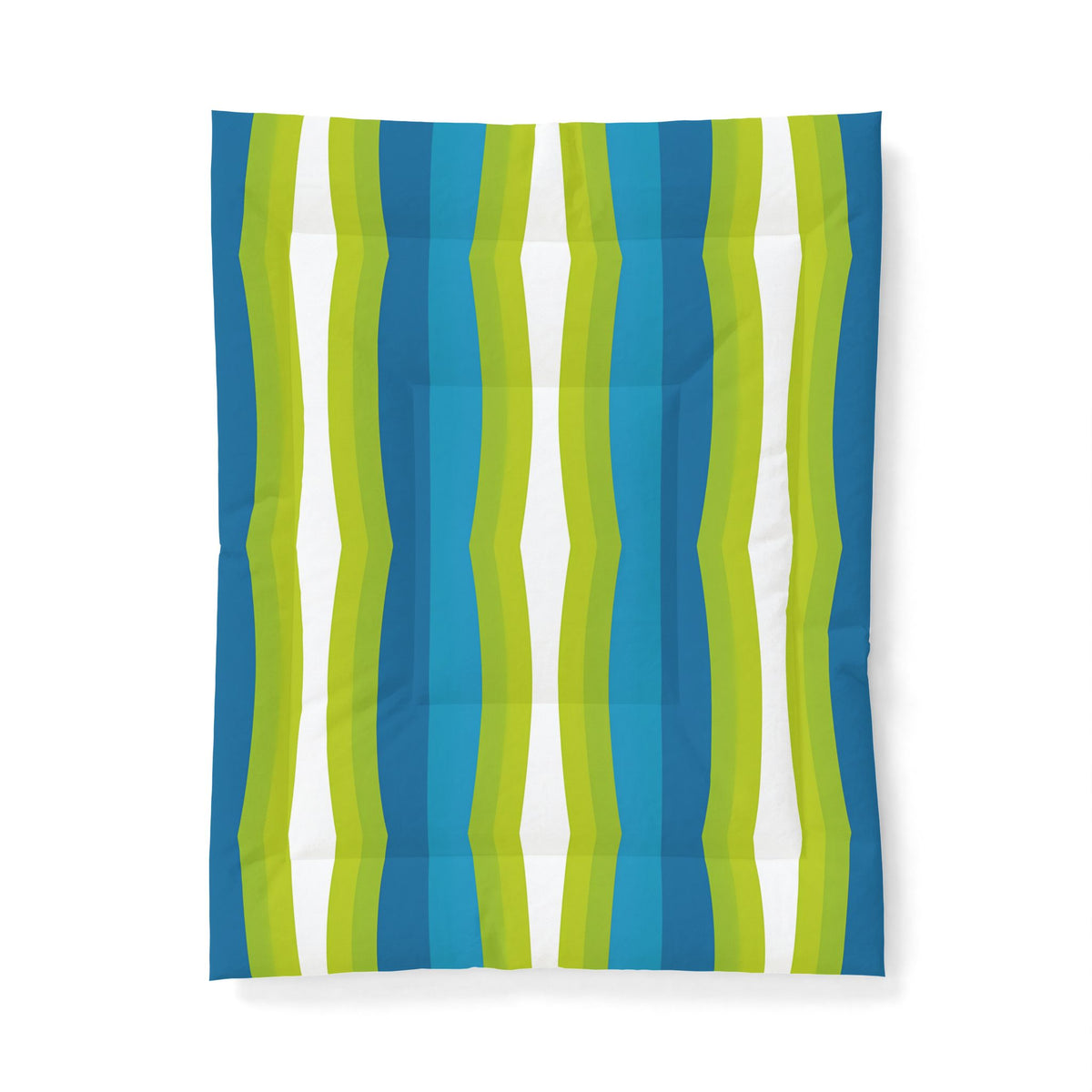 Blue Green Striped Wave Comforter | Cotton Comforter