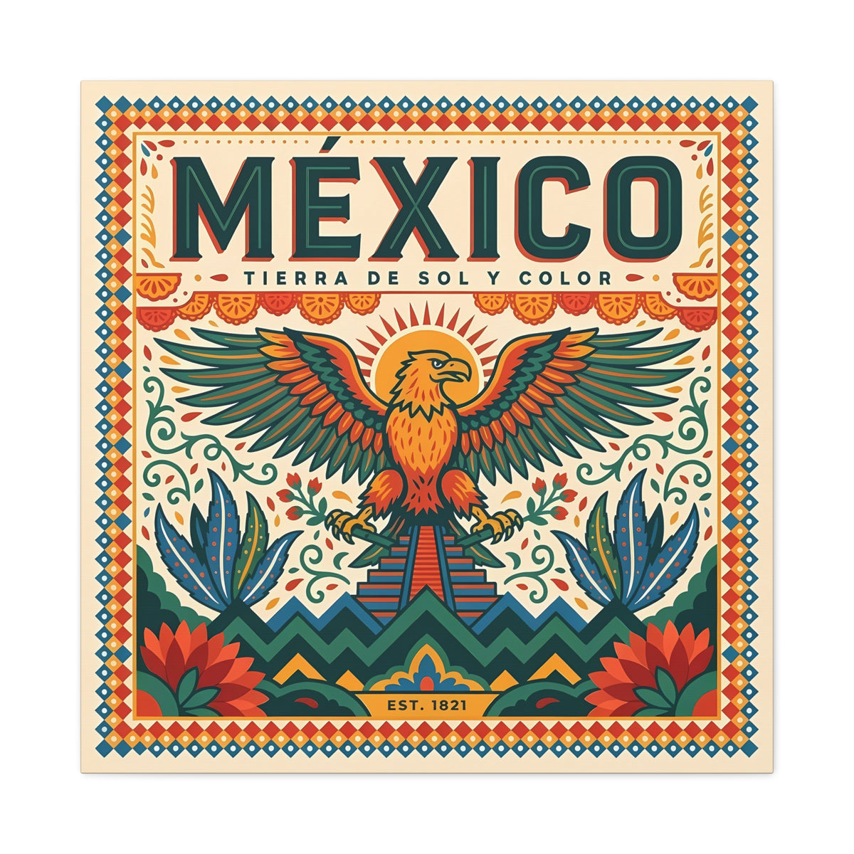 Mexico Eagle Canvas | Matte Stretched Wall Art