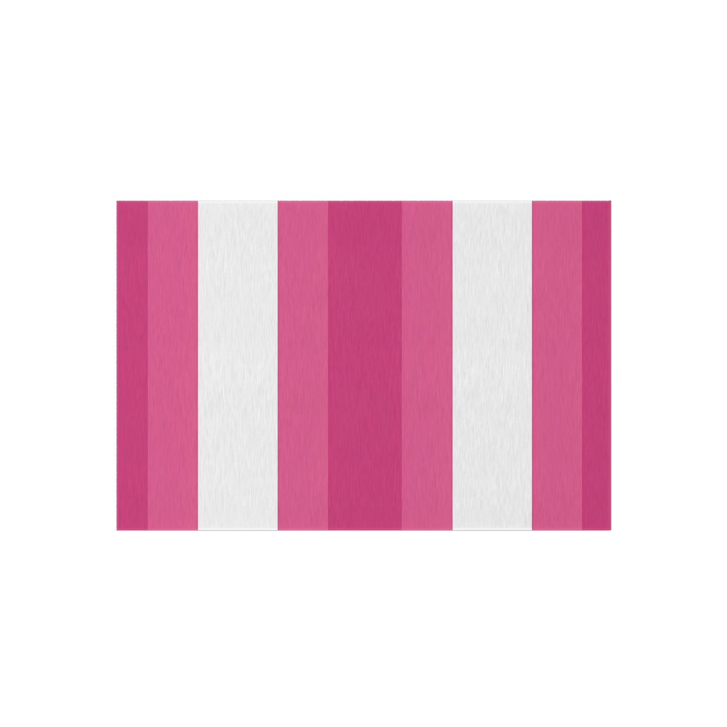 Pink White Striped Outdoor/Indoor Rug | Patio Mat