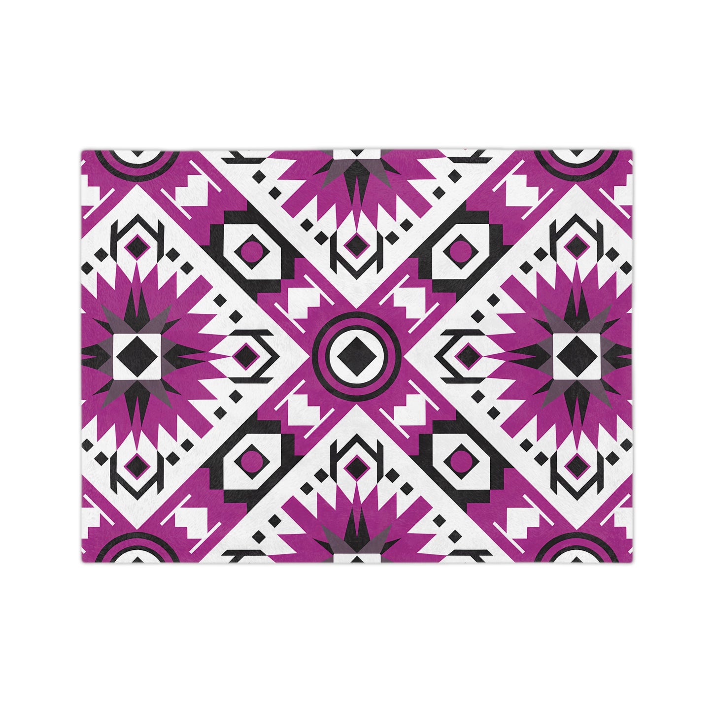 Boho Chic Velveteen Microfiber Blanket - Cozy Home Decor, Gift for Her, Tribal Pattern, Indoor/Outdoor Throws, Birthday, Housewarming - LOLA VEGAS ART