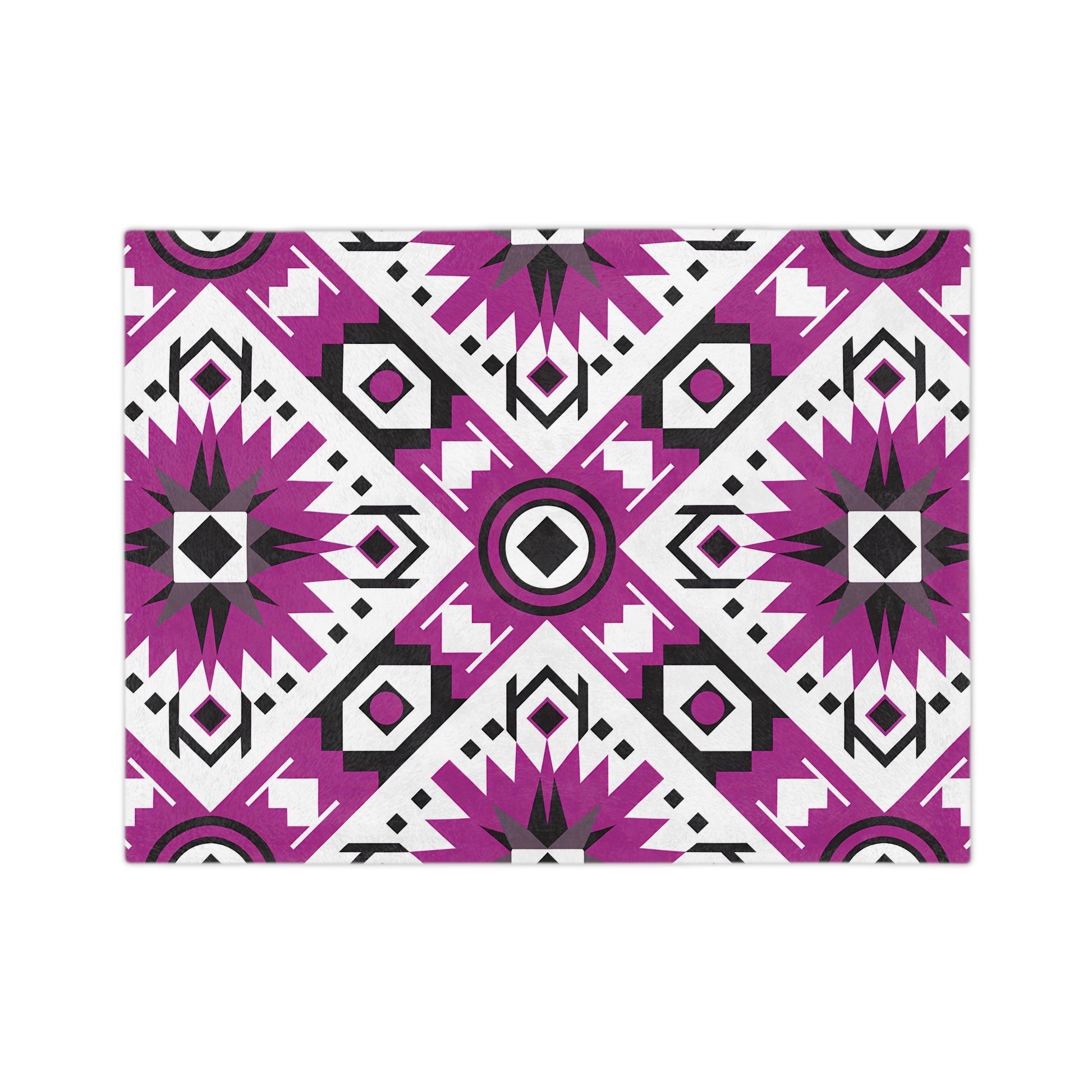 Boho Chic Velveteen Microfiber Blanket - Cozy Home Decor, Gift for Her, Tribal Pattern, Indoor/Outdoor Throws, Birthday, Housewarming - LOLA VEGAS ART
