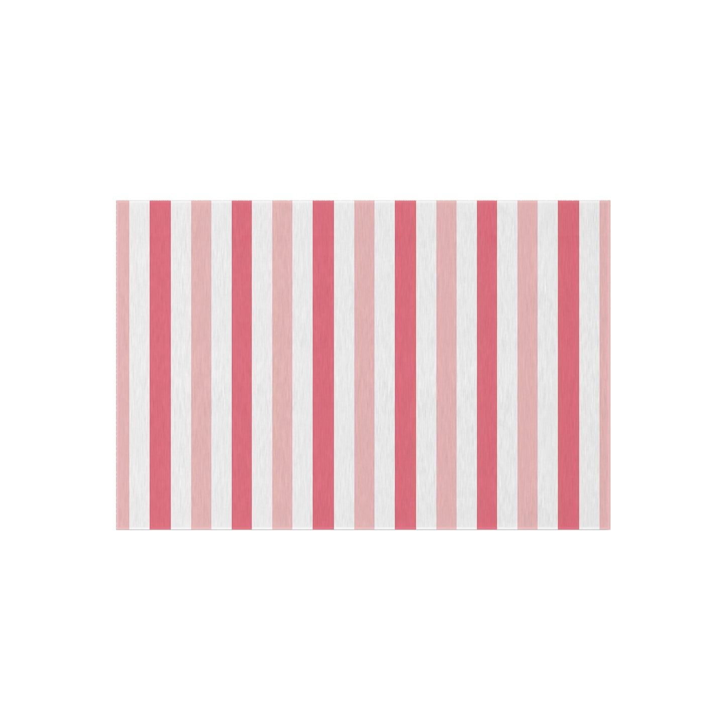 Light Pink Medium Pink and White Stripe Outdoor/Indoor Rug | Patio Mat