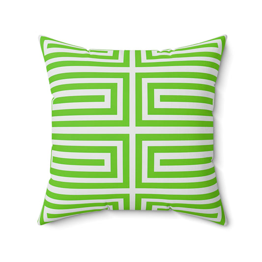 Modern Geometric Pillow - Bright Green Throw Cushion, Home Decor Accent, Gift for Minimalists, Decorative Pillow for Living Room, [...]