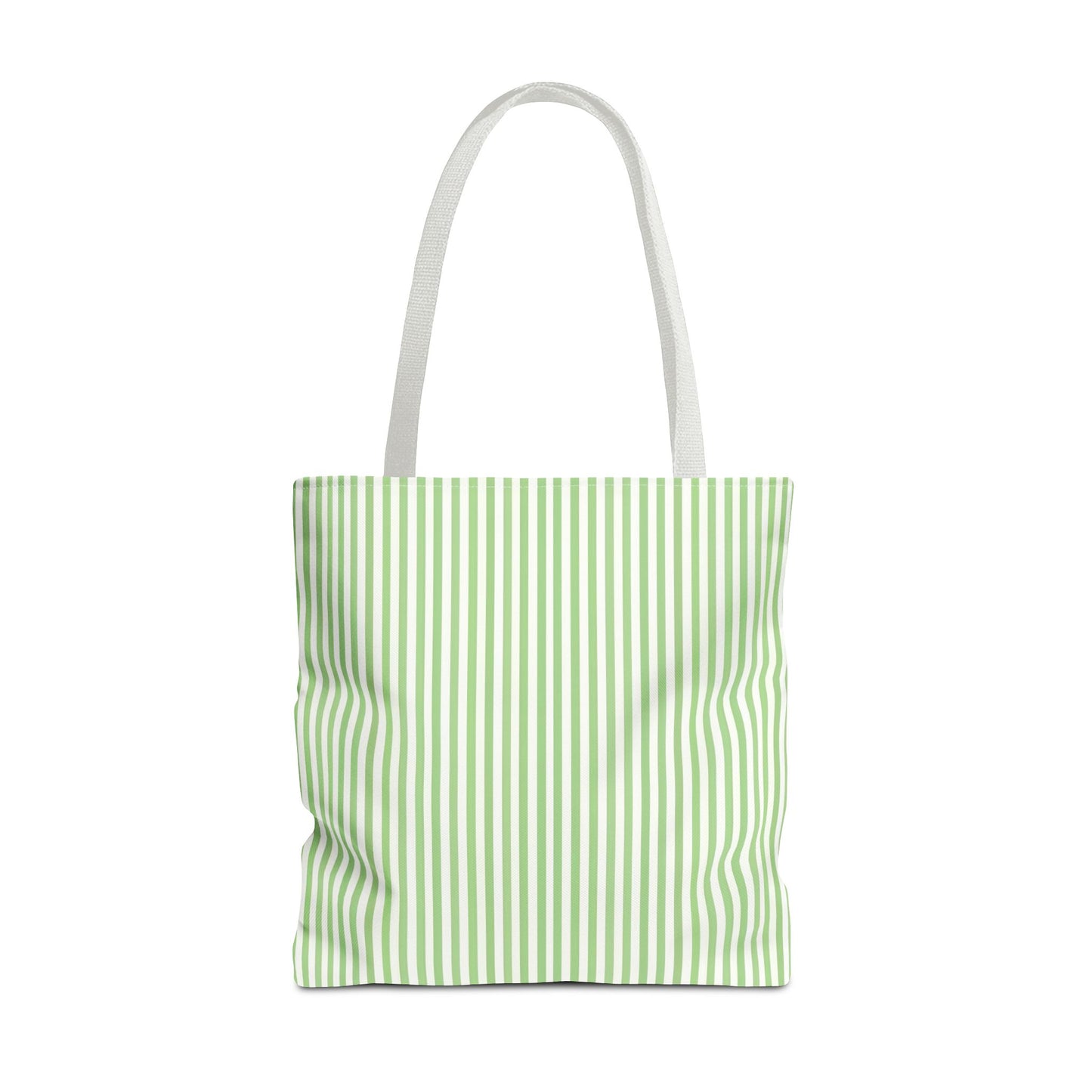 Green and White Chic Striped Tote Bag - Eco-Friendly, Lightweight, Shopping, Beach, Everyday Use, Gift for Her, Coastal Bag