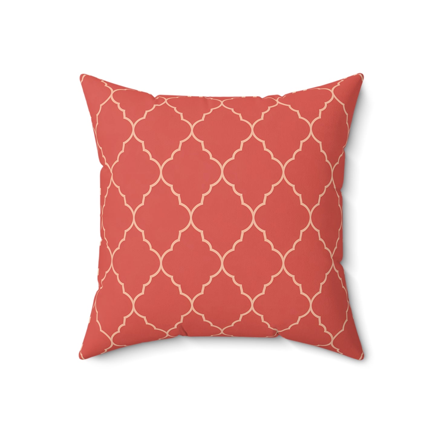 Boho Chic Spun Polyester Square Pillow, Cozy Home Decor, Accent Cushion, Modern Throw Pillow, Gift for Housewarming, Moroccan Quatrefoil - LOLA VEGAS ART