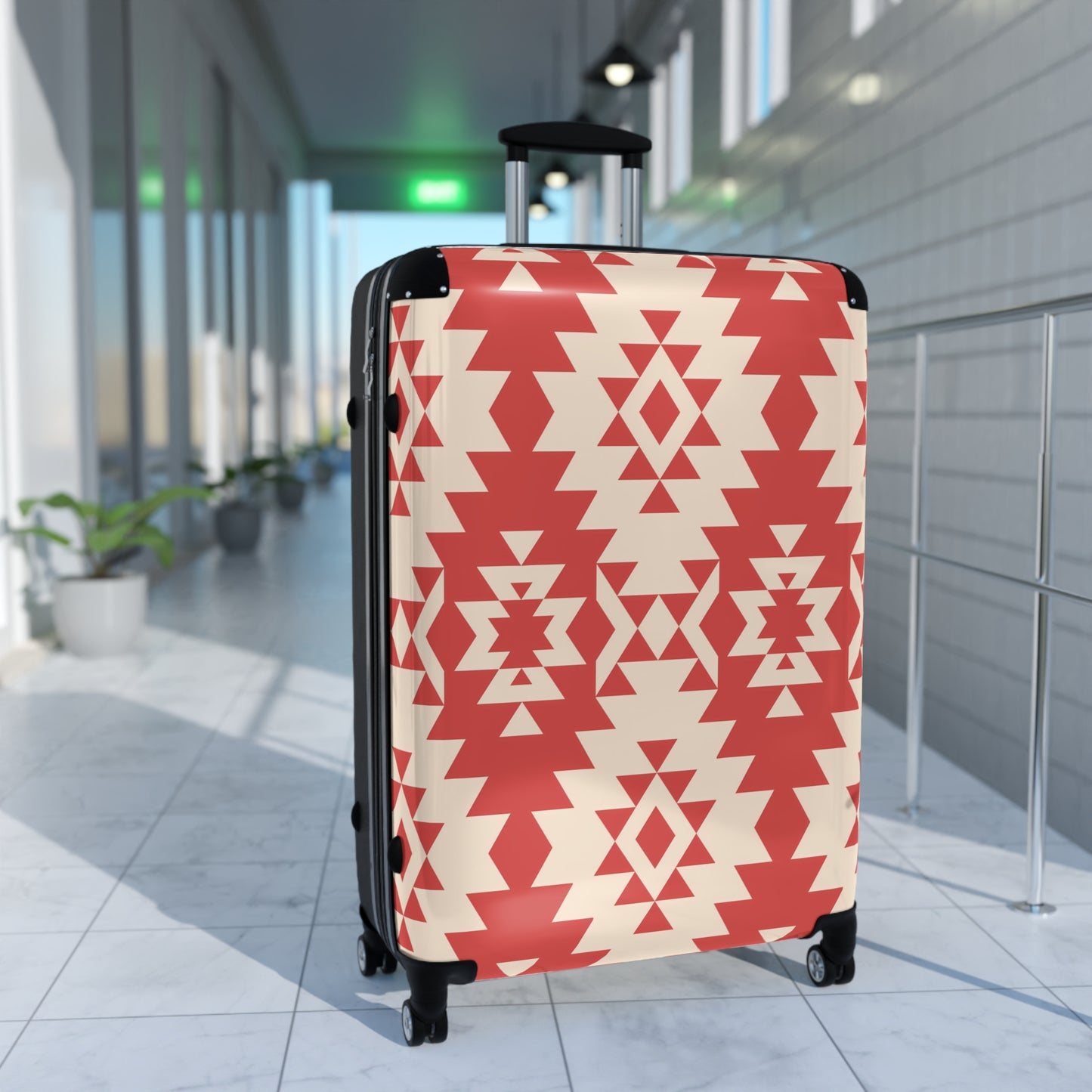 Tribal Design Suitcase, Travel Luggage, Stylish Carry-On, Bohemian Travel Gear, Unique Fashionable Suitcase, Vacation Essentials - LOLA VEGAS ART