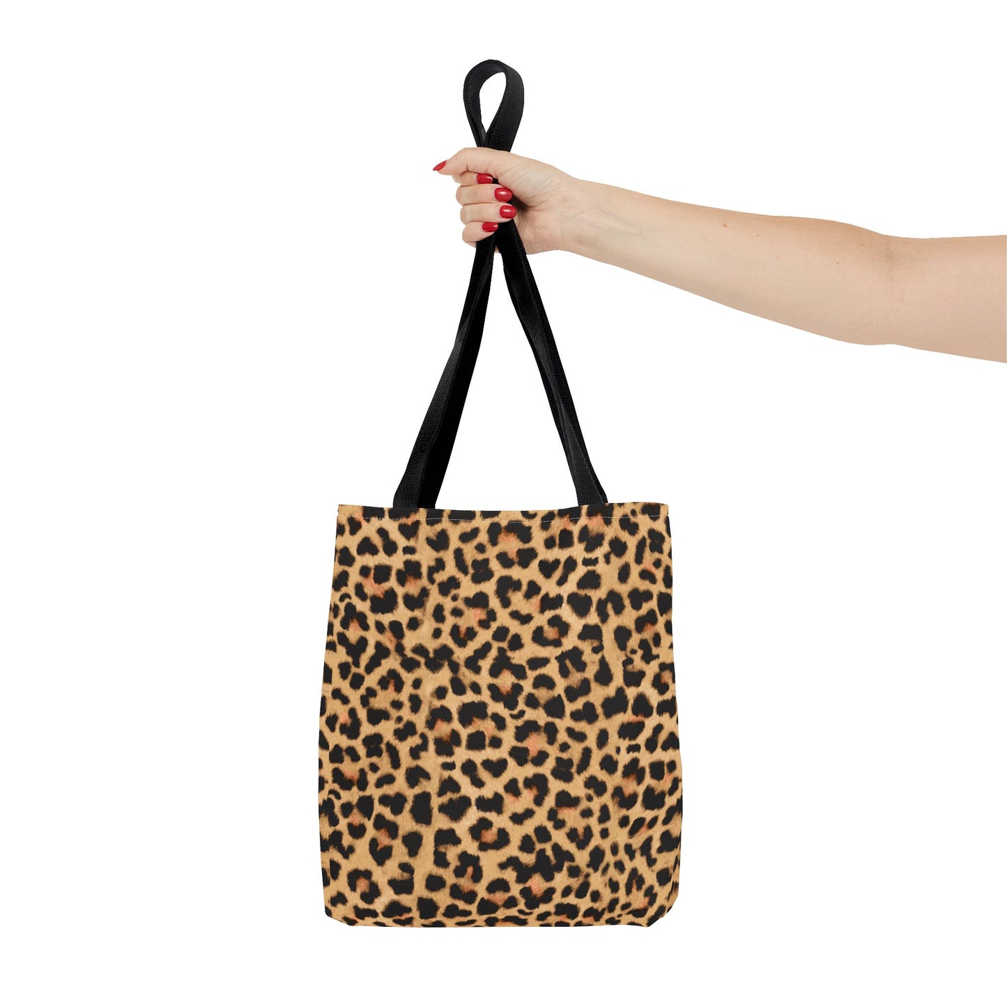 Leopard Print Tote Bag - Trendy and Chic Handbag in Three Sizes, Animal Print Shoulder Bag, Stylish Carryall, Black Handle Purse,