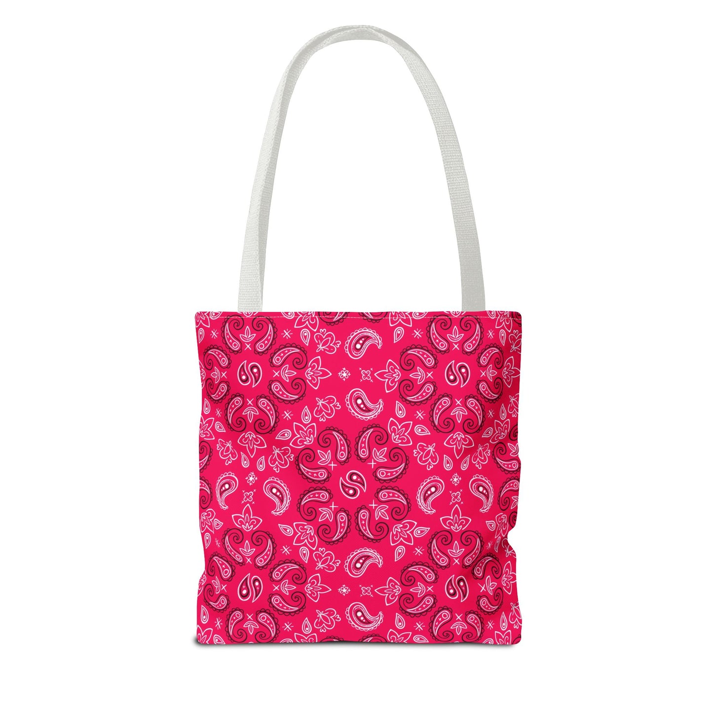 Rose-Red Paisley Pattern Tote Bag | All-Over Print
