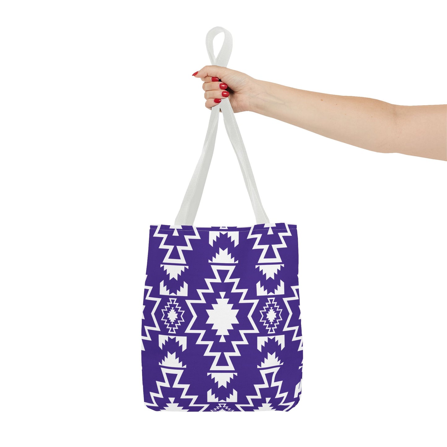 Purple and White Boho Chic Tote Bag | Purple Tribal Pattern | Eco-Friendly, Shopping Bag, Beach Tote, Gym Bag, Gift for Her, Southwestern