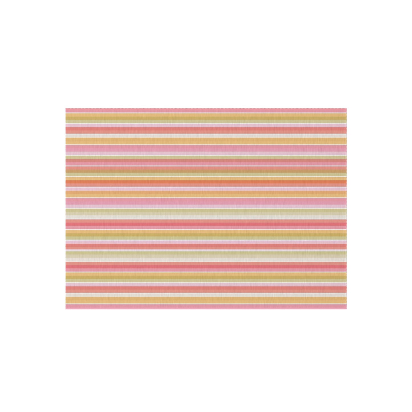Striped Pastel Outdoor Rug | Pink Yellow Green Patio Mat