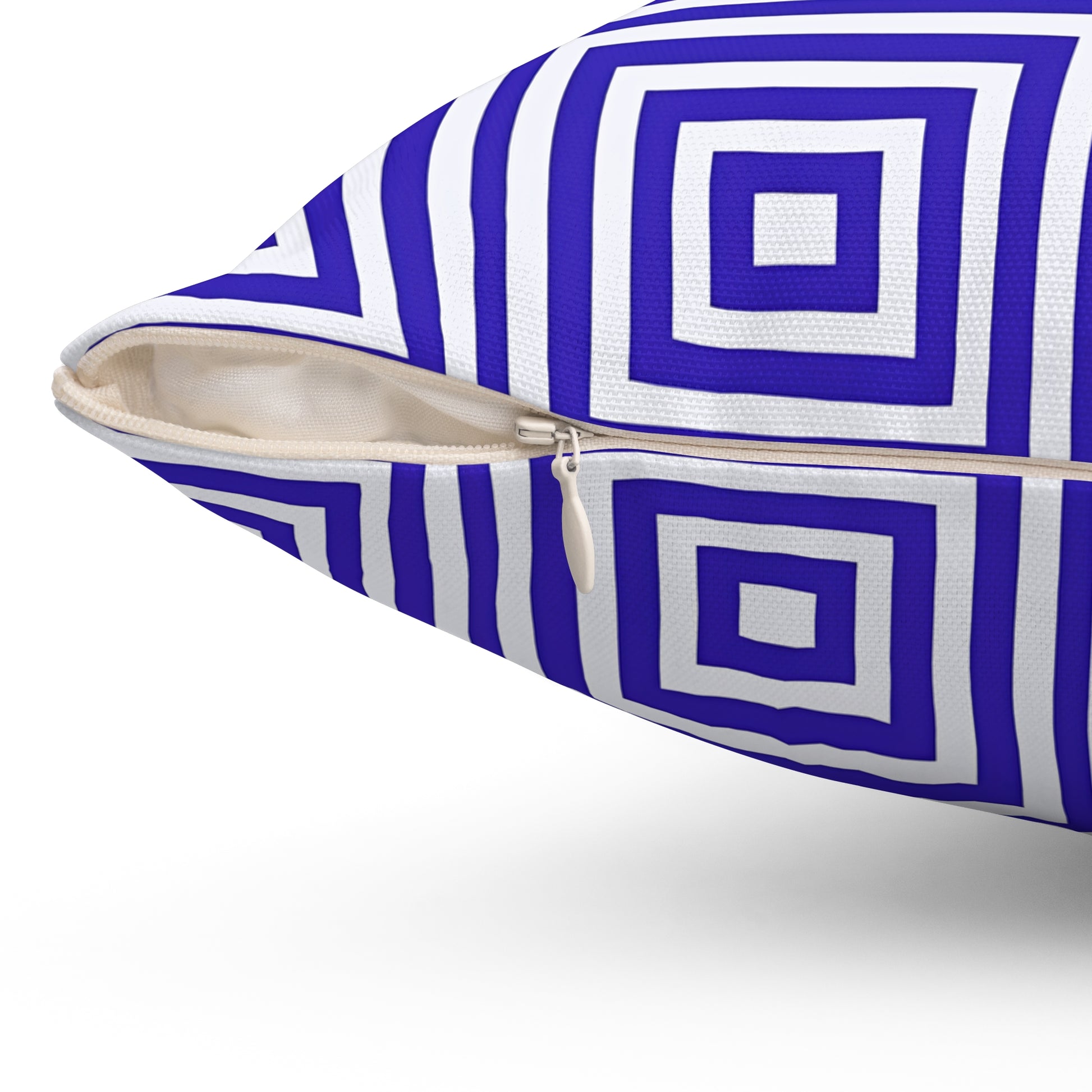 Blue Modern Geometric Pillow, Stylish Home Decor, Unique Gift, Living Room Accent, Couch Pillow, Throw Pillow - LOLA VEGAS ART
