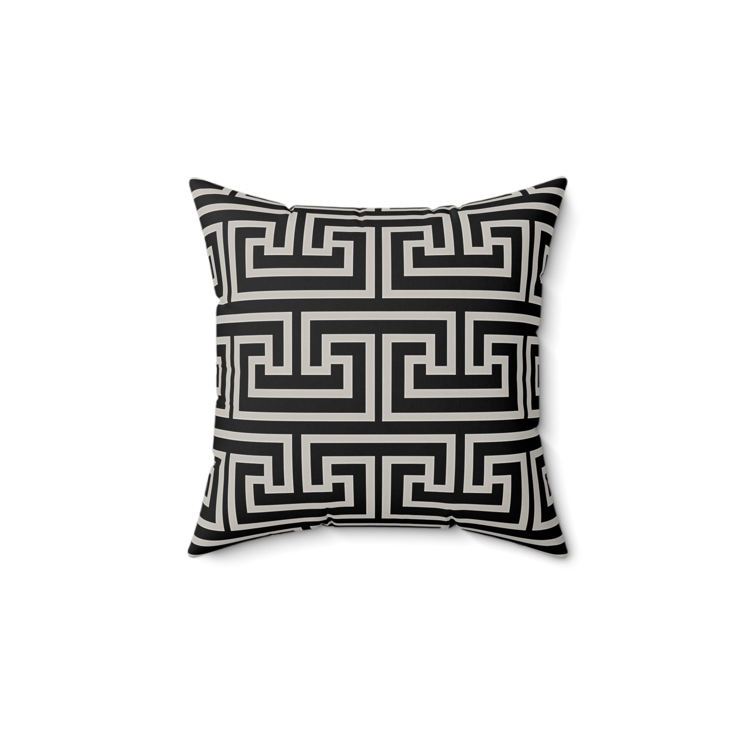 Chic Black Geometric Square Pillow, Modern Home Decor, Accent Cushion, Stylish Throw Pillow, Living Room Decor, Gifts for Him or Her