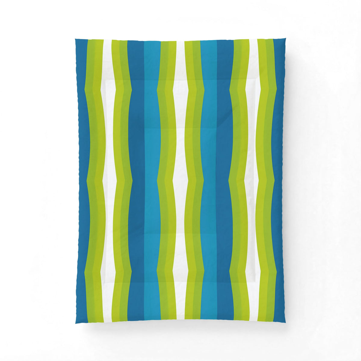 Blue Green Striped Wave Comforter | Cotton Comforter