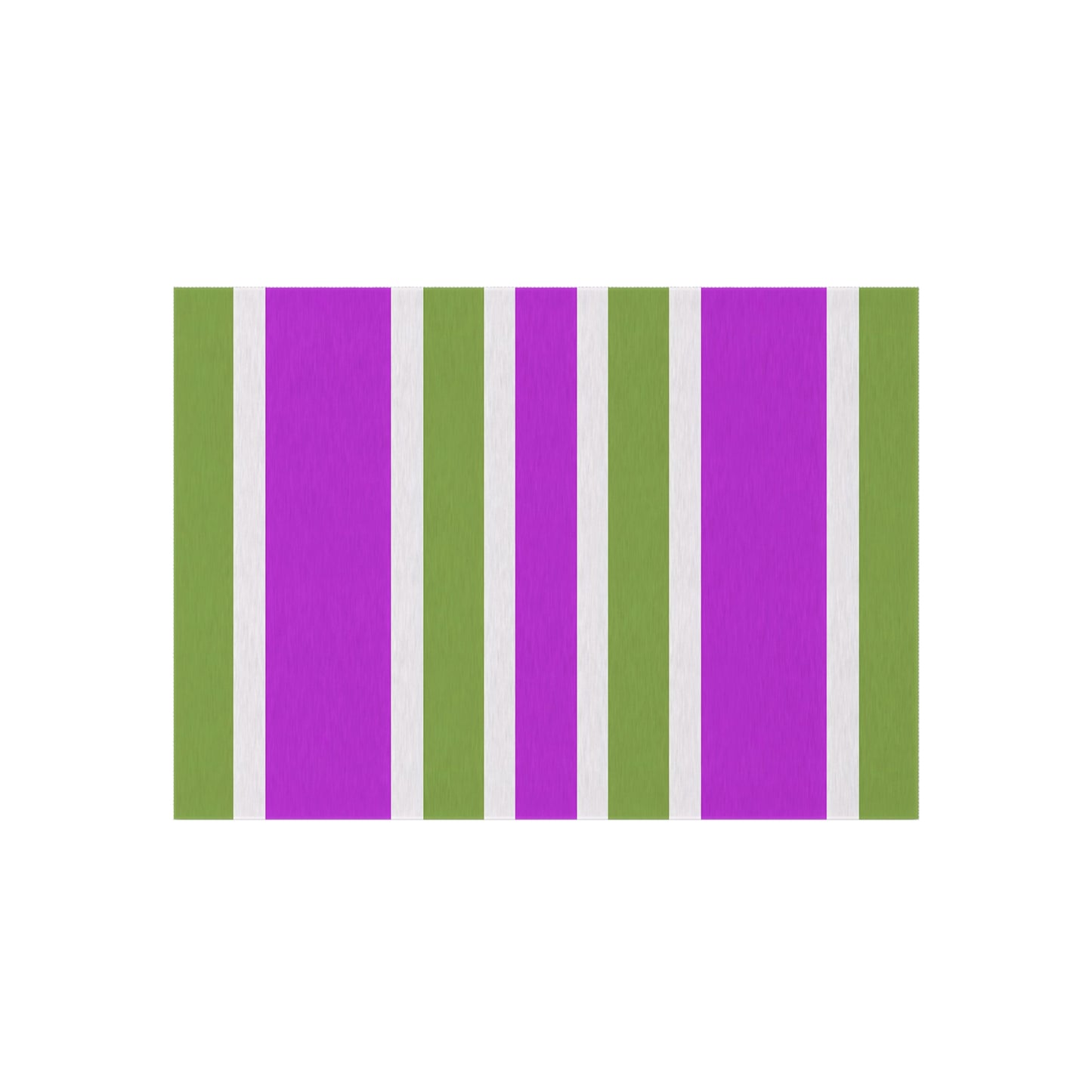Magenta and Green Striped Outdoor Rug | Patio Mat, Weatherproof Stripe Design