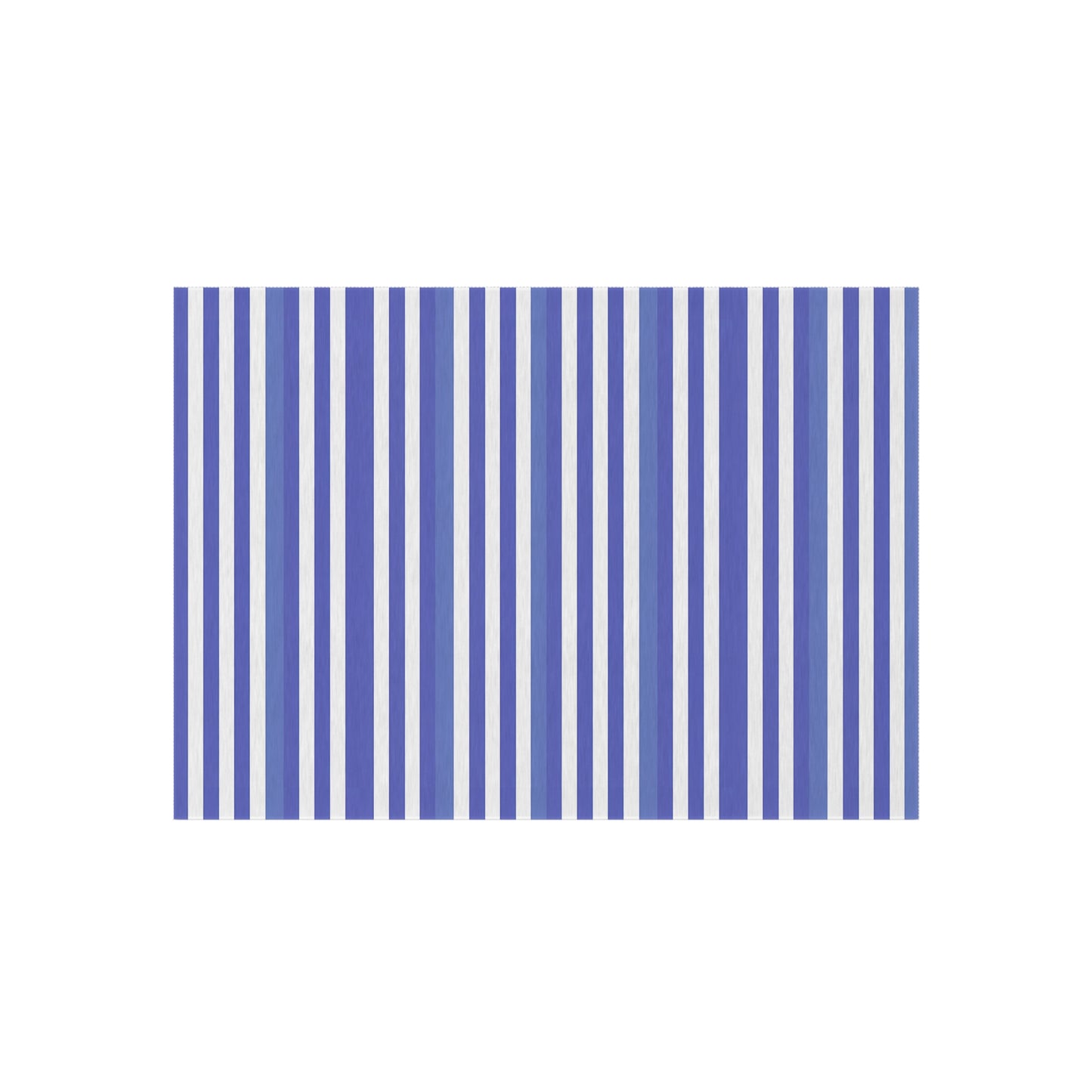 Purple, Periwinkle White Striped Outdoor Rug | Nautical Patio Mat