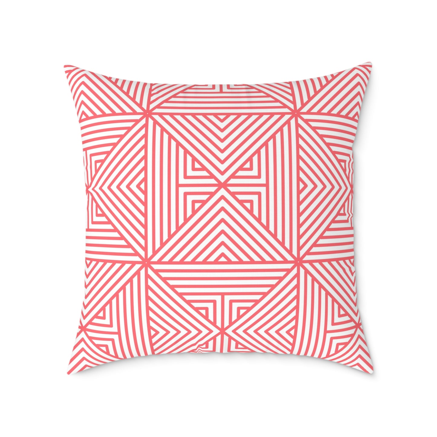 Geometric Coral Maze Pattern Pillow | Square Throw Pillow, Modern Home Decor, Accent Cushion, Stylish Gift, Couch Pillow, Boho Pillow