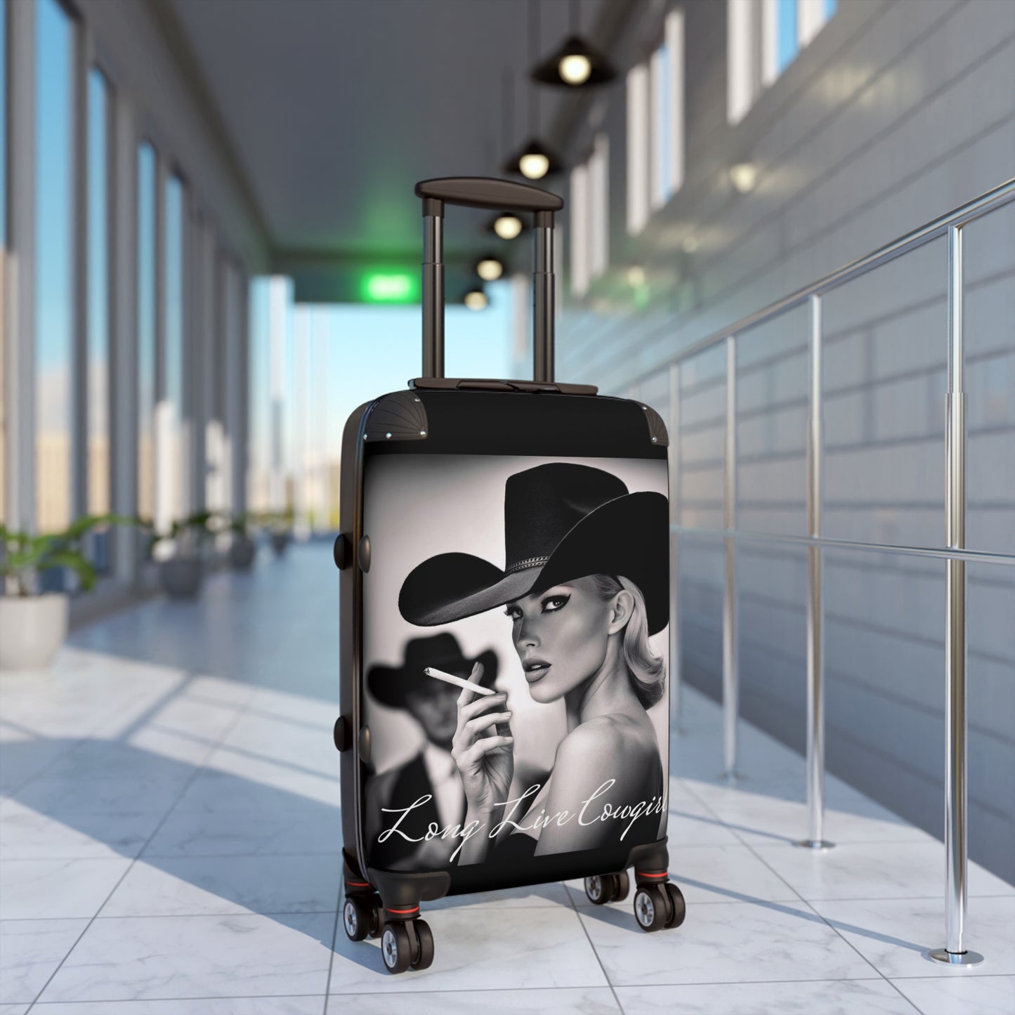 Suitcase, Cowgirl Travel Bag, Fashionista Luggage, Long Live Cowgirls Suitcase, Glam Girl Travel Accessories, Fashionable Suitcase