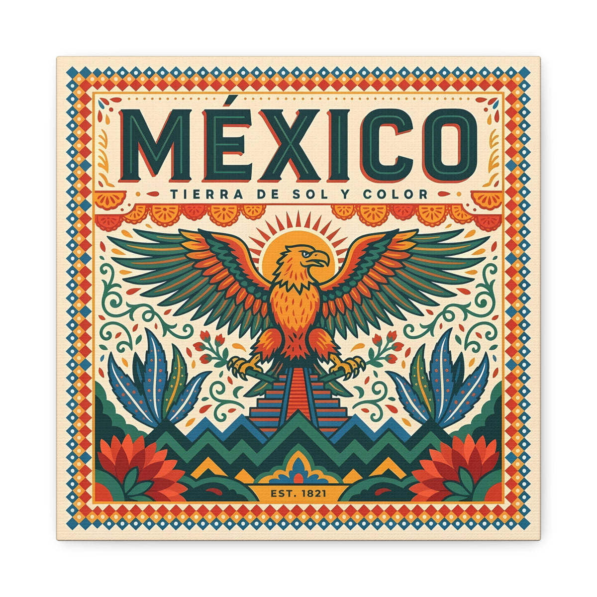 Mexico Eagle Canvas | Matte Stretched Wall Art