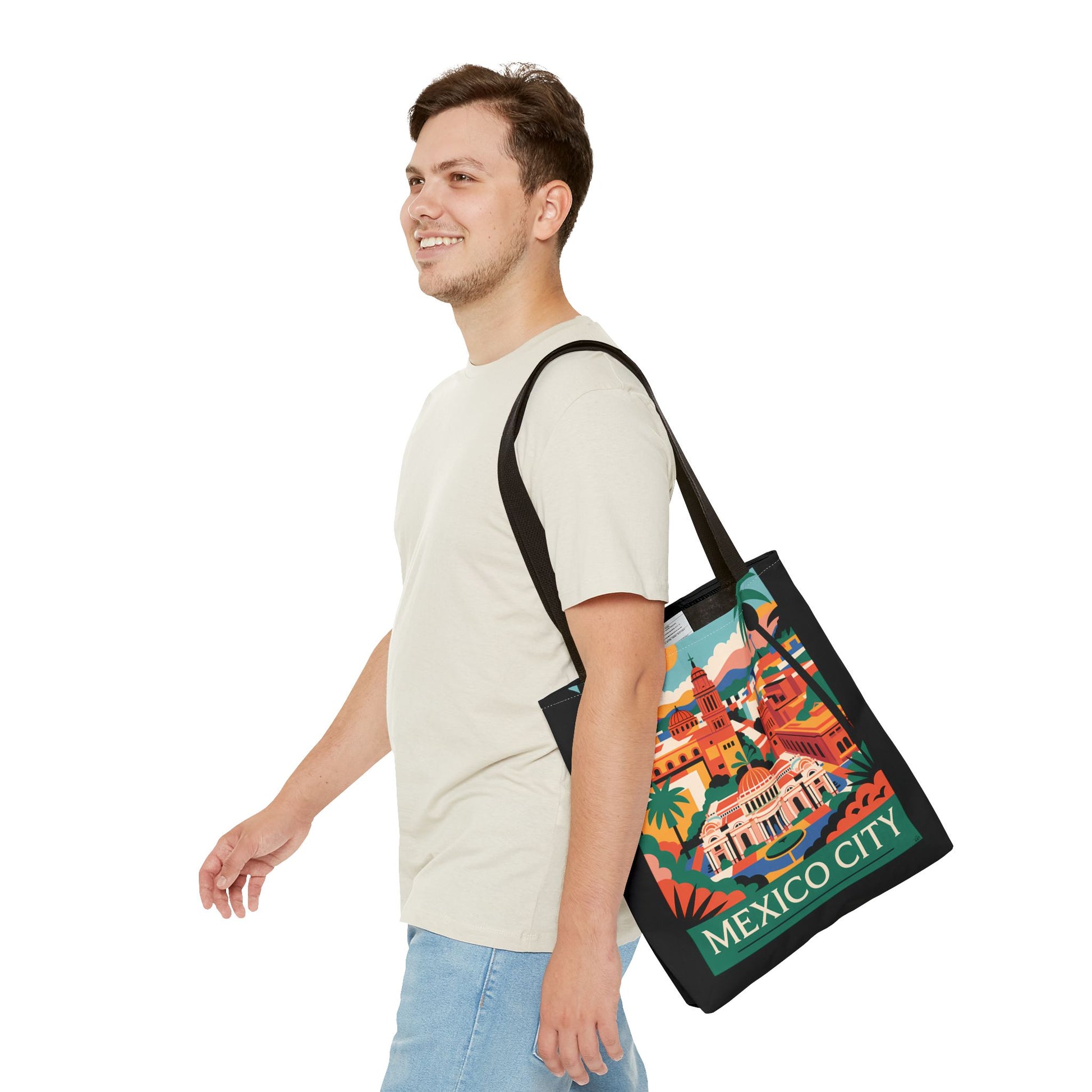 Vibrant Mexico City Tote Bag - Perfect for Travel, Beach, Shopping, Mother's Day, eco-friendly design, casual accessory - LOLA VEGAS ART