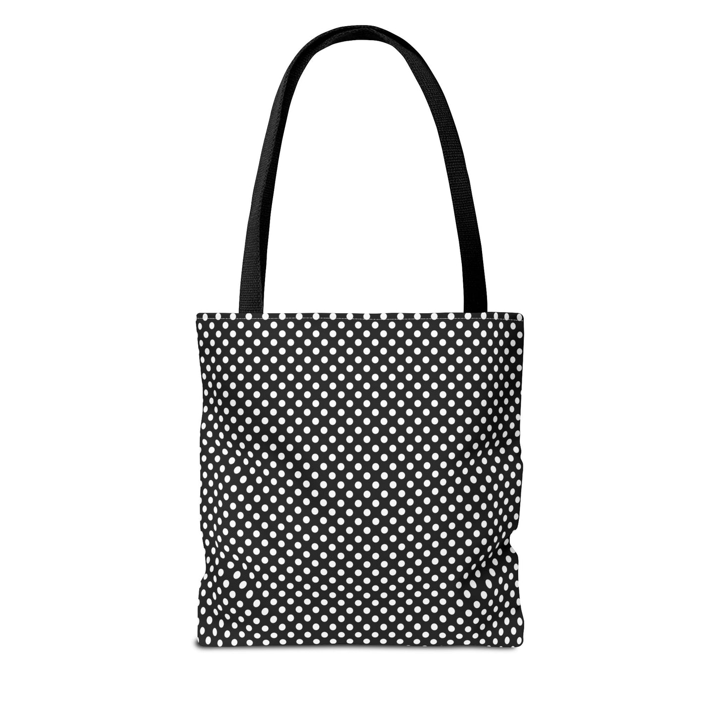 Classic Black and White Polka Dot Tote Bag - Versatile Canvas Bag for Shopping, Beach, Gym, Travel, Everyday Use, Eco-Friendly Bag - LOLA VEGAS ART