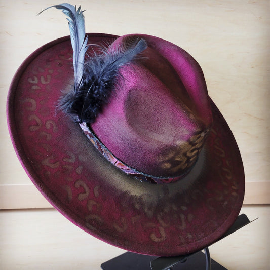 CUSTOM Hand-Painted Cowgirl Western Boho Hat A123
