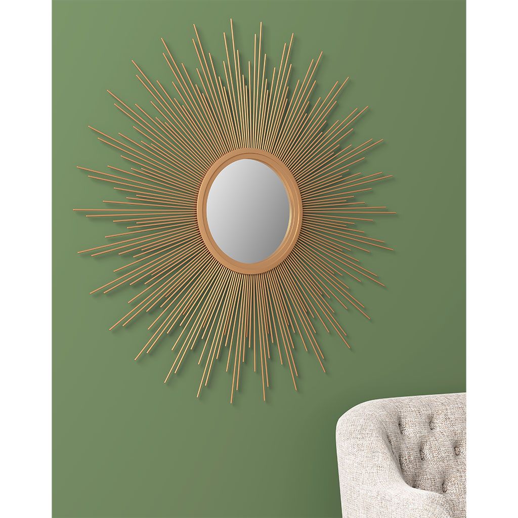 Sunburst Wall Decor Mirror 14.5"D - LOLA VEGAS ART