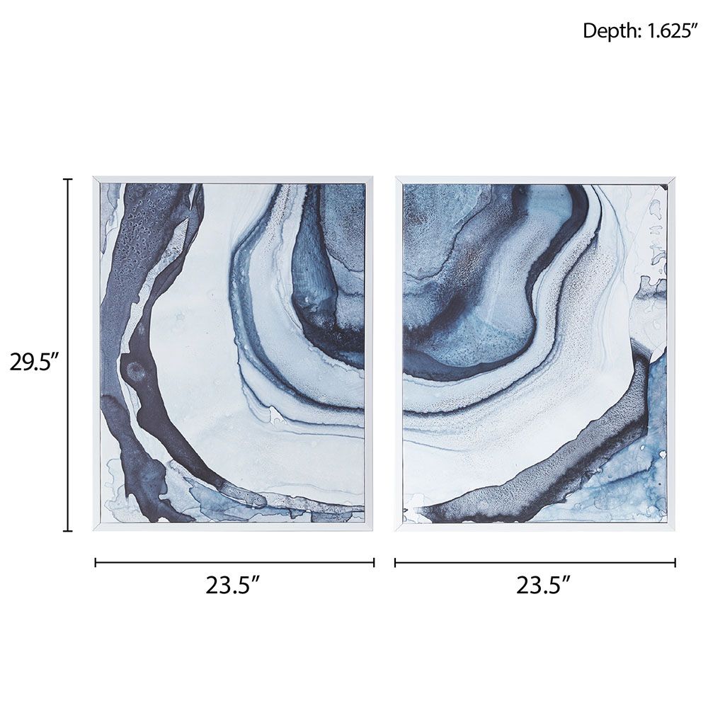 Diptych 2-piece Framed Canvas Wall Art Set - LOLA VEGAS ART