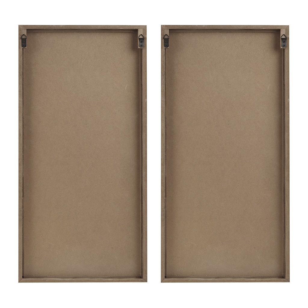 Two-tone 2-piece Wood Panel Wall Decor Set - LOLA VEGAS ART