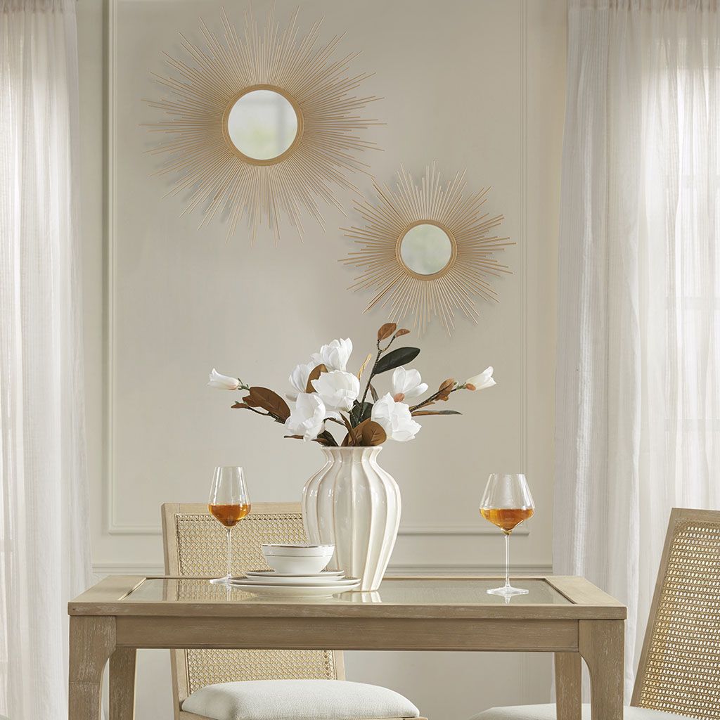 Sunburst Wall Decor Mirror 14.5"D - LOLA VEGAS ART