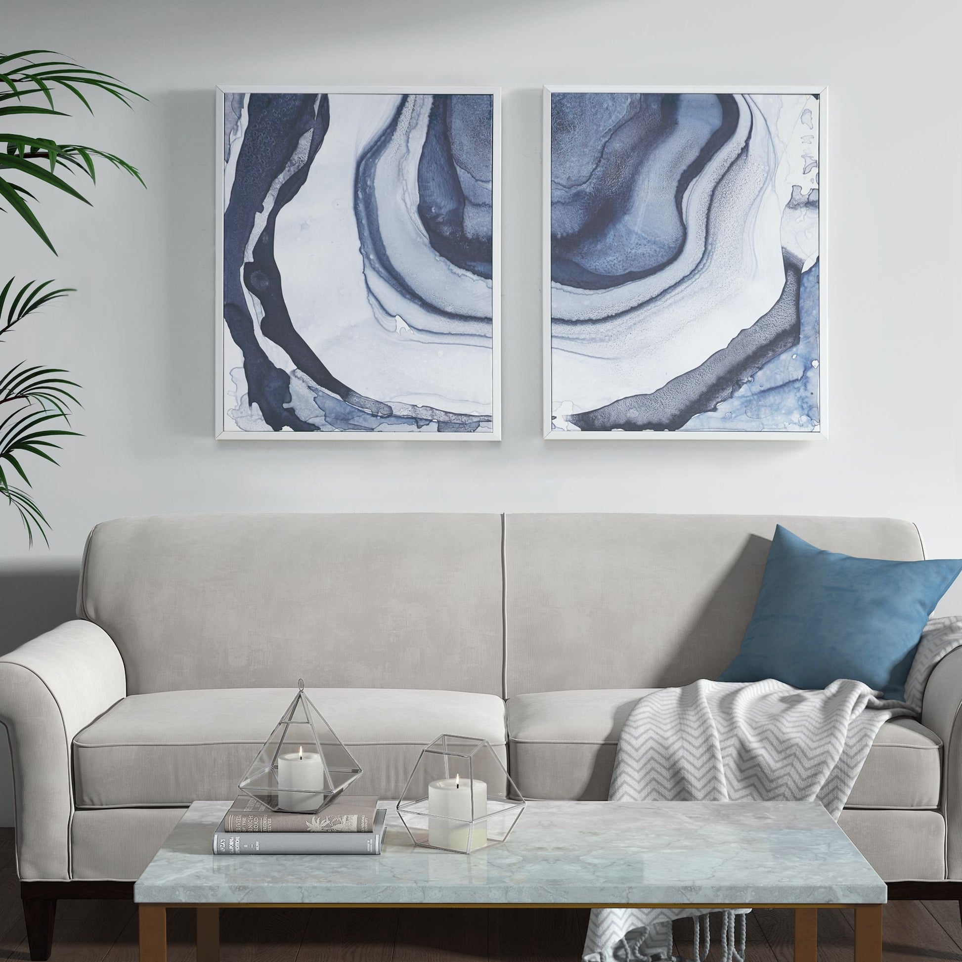 Diptych 2-piece Framed Canvas Wall Art Set - LOLA VEGAS ART