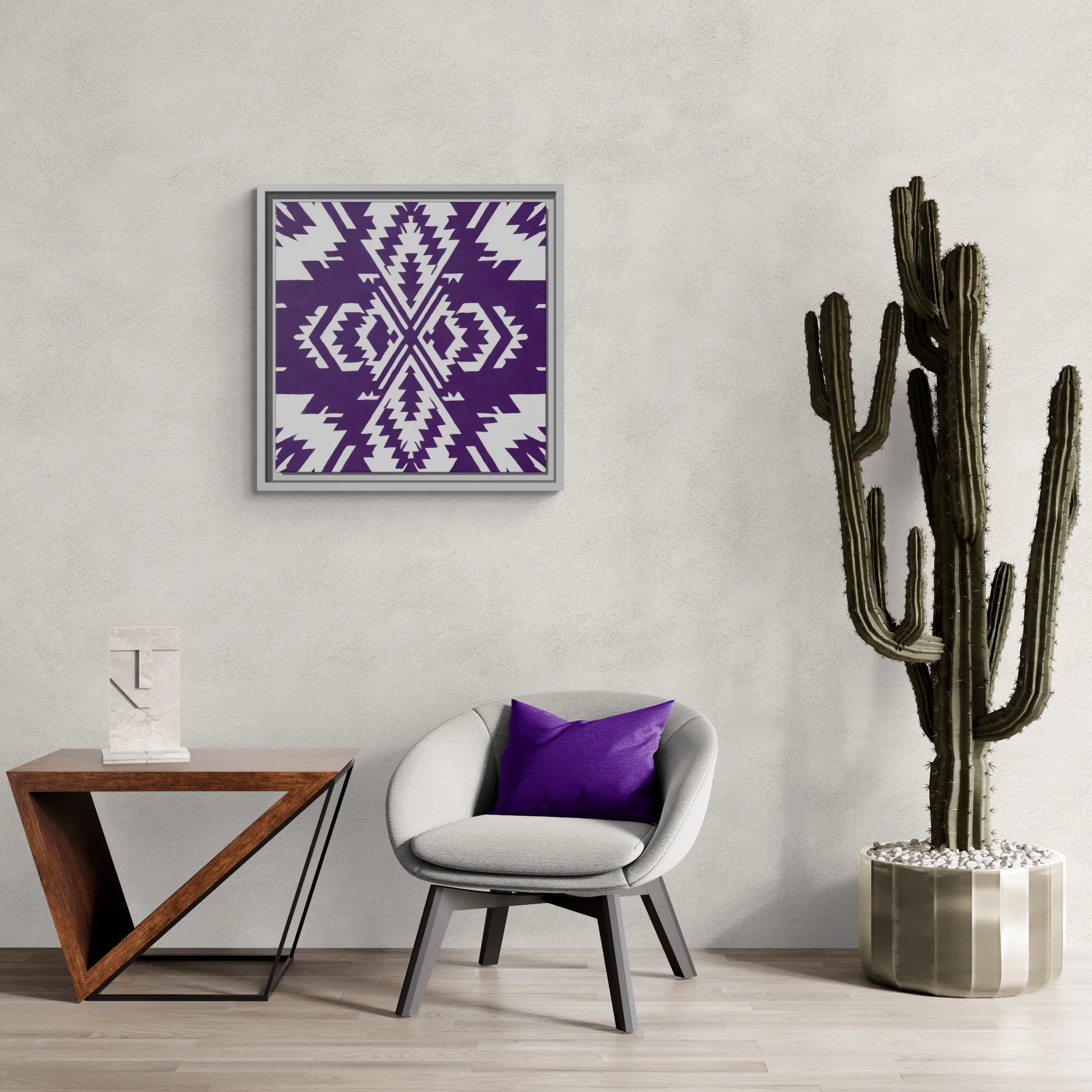 Square Wall Art, Purple Southwestern Matte Canvas Framed Southwestern  Boho Home Decor, Multi-Color, Gift for Home, Housewarming - LOLA VEGAS ART