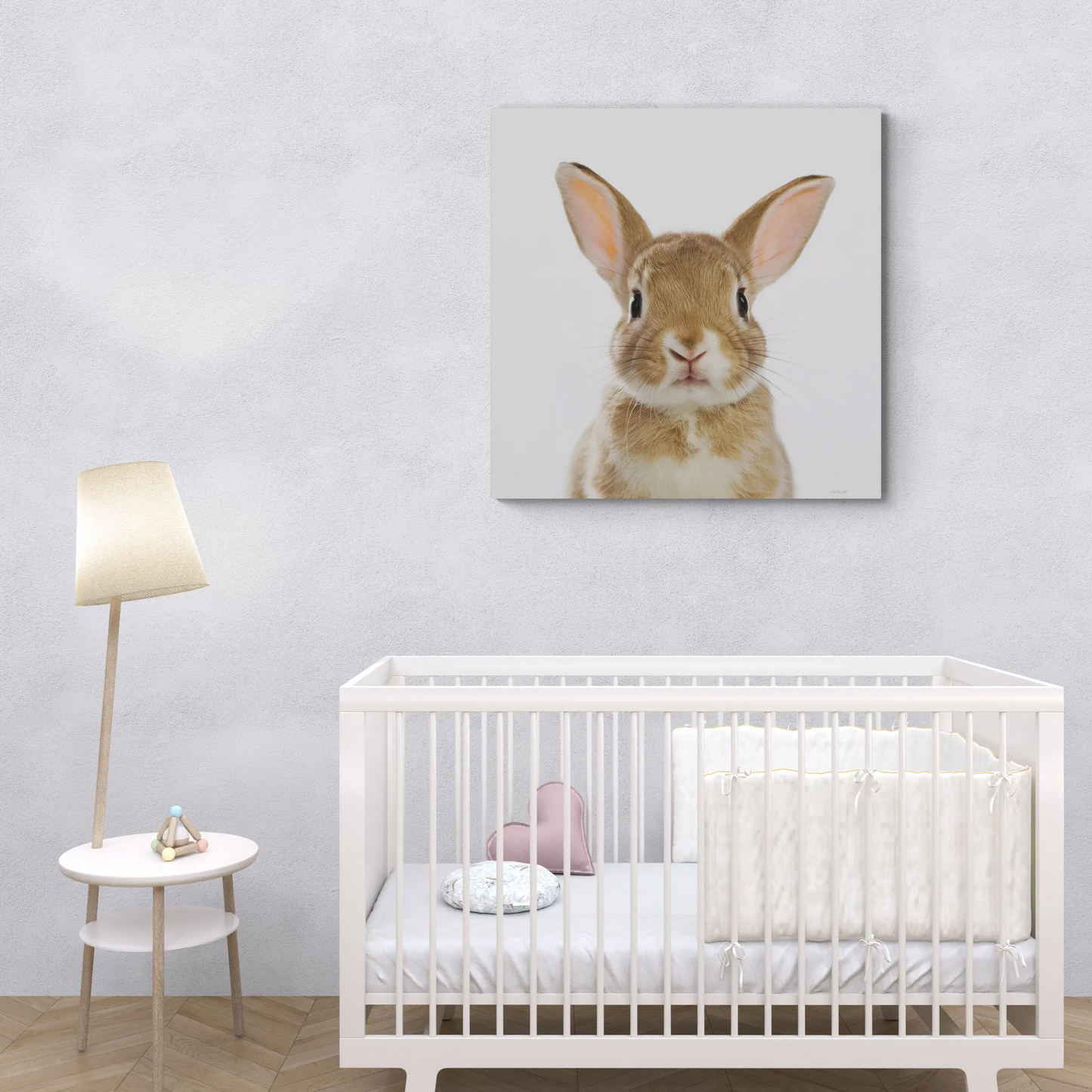 Canvas Print, Baby Bunny Fine Art Photography, Animal Lover Decor, Children's Room Wall Art, Matte Stretched Canvas, 1 25"